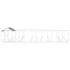 vidaXL Chenil d'ext&eacute;rieur pour chiens avec toit argent&eacute; 10x6x2,5 m