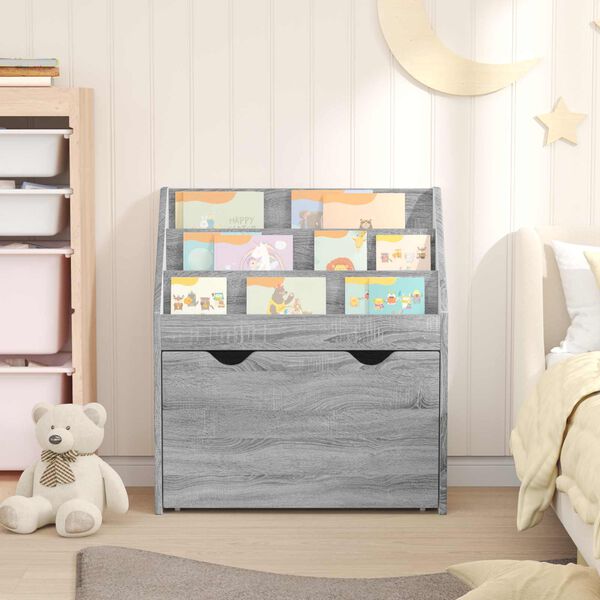vidaXL Biblioth&egrave;que pour enfants Gris Sonoma 60 x 29,5 x 69 cm