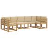 vidaXL Ensemble de canap&eacute;s d'ext&eacute;rieur 7 pc Blanc et Beige