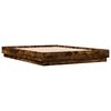 vidaXL Cadre de lit sans matelas ch&ecirc;ne fum&eacute; 150x200 cm