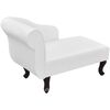 vidaXL Chaise longue Blanc Similicuir