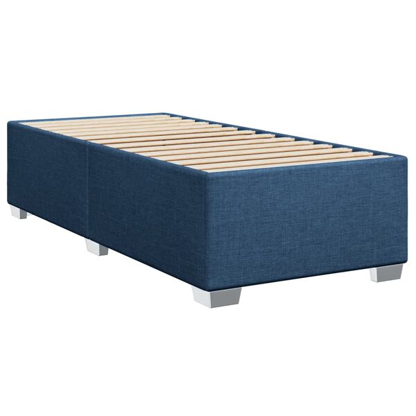 vidaXL Cadre de lit sans matelas bleu 100x200 cm tissu