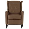 vidaXL Fauteuil de massage inclinable Marron Tissu