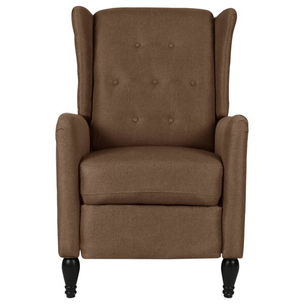 vidaXL Fauteuil de massage inclinable Marron Tissu