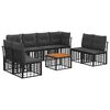 vidaXL Ensemble de canap&eacute;s d'ext&eacute;rieur 9 pc Noir et Gris fonc&eacute;