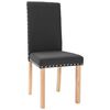 vidaXL Chaises &agrave; manger lot de 4 noir tissu