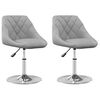 vidaXL Chaises pivotantes &agrave; manger lot de 2 Gris clair Velours