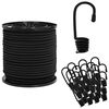 vidaXL Cords &eacute;lastiques avec crochets 4 mm Noir PP et caoutchouc