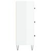 vidaXL Buffet Blanc brillant 69,5x34x90 cm Bois d'ingénierie