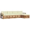 vidaXL Ensemble de canap&eacute;s d'ext&eacute;rieur 5 pc Naturel et Cr&egrave;me