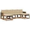 vidaXL Ensemble de canap&eacute;s d'ext&eacute;rieur 6 pc Naturel et Beige