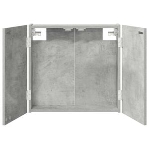 vidaXL Cabinet pour cible Gris b&eacute;ton 56 x 12 x 53,5 cm