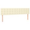 vidaXL T&ecirc;te de lit &agrave; LED Cr&egrave;me 180x5x78/88 cm Similicuir