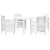 vidaXL Ensemble de salle &agrave; manger pour jardin 5 pcs Blanc