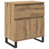 vidaXL Buffet Ch&ecirc;ne artisanal 60 x 35 x 70 cm Bois d'ing&eacute;nierie et fer