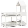 vidaXL Lit superpos&eacute; sans matelas blanc 75x190 cm bois de pin massif