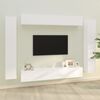 vidaXL Ensemble de meubles TV 8 pcs Blanc Bois d'ing&eacute;nierie
