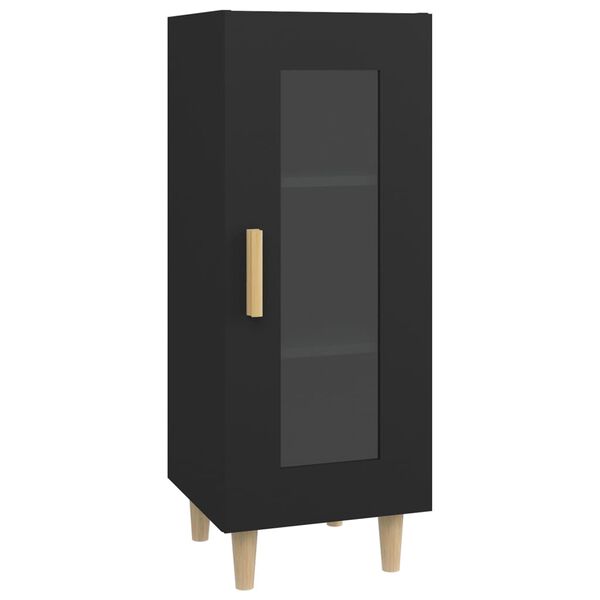 vidaXL Buffet Noir 34,5x34x90 cm Bois d'ing&eacute;nierie