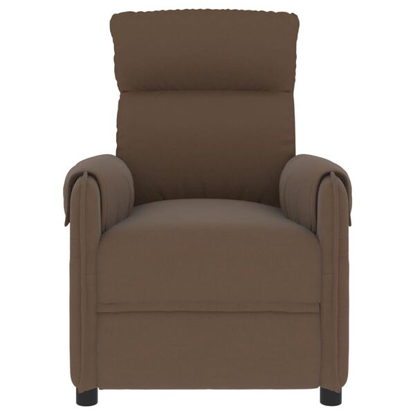 vidaXL Fauteuil de massage Marron Tissu