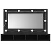vidaXL Armoire &agrave; miroir avec LED noir 90x31,5x62 cm
