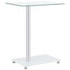 vidaXL Table d'appoint en forme U Transparent 45x30x58 cm Verre tremp&eacute;