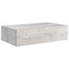 vidaXL Étagères à tiroir murales 2 pcs Gris béton 40x23,5x10 cm MDF