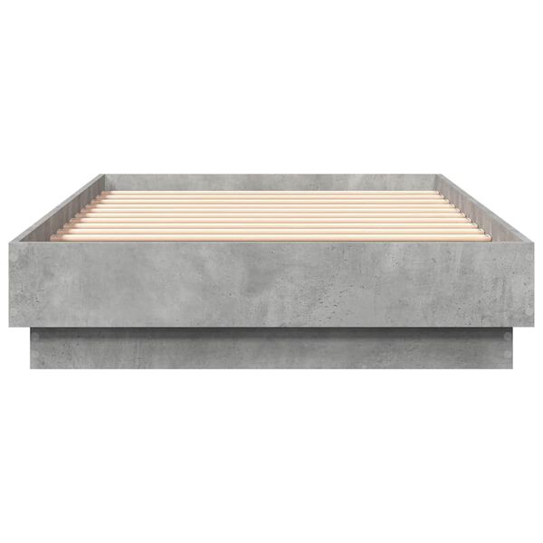vidaXL Cadre de lit sans matelas gris b&eacute;ton 90x190 cm