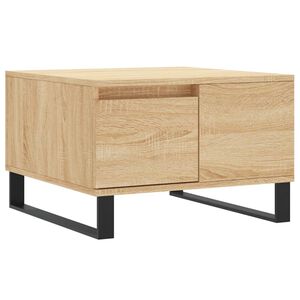 vidaXL Table basse ch&ecirc;ne sonoma 55x55x36,5 cm bois d'ing&eacute;nierie