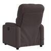 vidaXL Fauteuil de massage inclinable Marron fonc&eacute; Tissu
