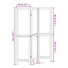 vidaXL Cloison de séparation 3 panneaux blanc bois de paulownia massif