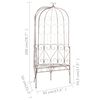 vidaXL Banc de jardin 95 cm Fer Marron antique