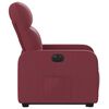 vidaXL Fauteuil inclinable &eacute;lectrique rouge bordeaux tissu