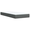vidaXL Sommier &agrave; lattes de lit avec matelas Gris fonc&eacute; 80x200 cm Tissu
