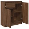 vidaXL Buffet avec tiroir ch&ecirc;ne brun 71x35x84 cm bois d'ing&eacute;nierie