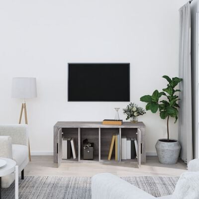 vidaXL Meuble TV Sonoma gris 100x35x40 cm Bois d'ingénierie