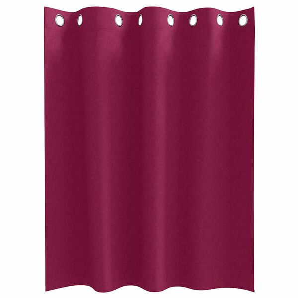 vidaXL Rideaux occultants avec anneaux 2 pcs Bordeaux 140 x 140 cm