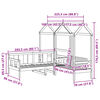 vidaXL Ensemble de lit de jour et de banc avec toit sans matelas