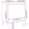 vidaXL Tables de chevet avec pieds en métal noir 40x30x50 cm