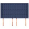 vidaXL T&ecirc;te de lit avec oreilles Bleu 147x16x118/128 cm Tissu