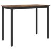 vidaXL table Ch&ecirc;ne fum&eacute; 100 x 50 x 76,5 cm Bois d'ing&eacute;nierie et acier