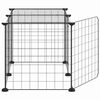 vidaXL Cage animaux de compagnie &agrave; 8 panneaux et porte Noir 35x35 cm