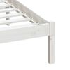vidaXL Cadre de lit sans matelas blanc bois massif 140x190 cm