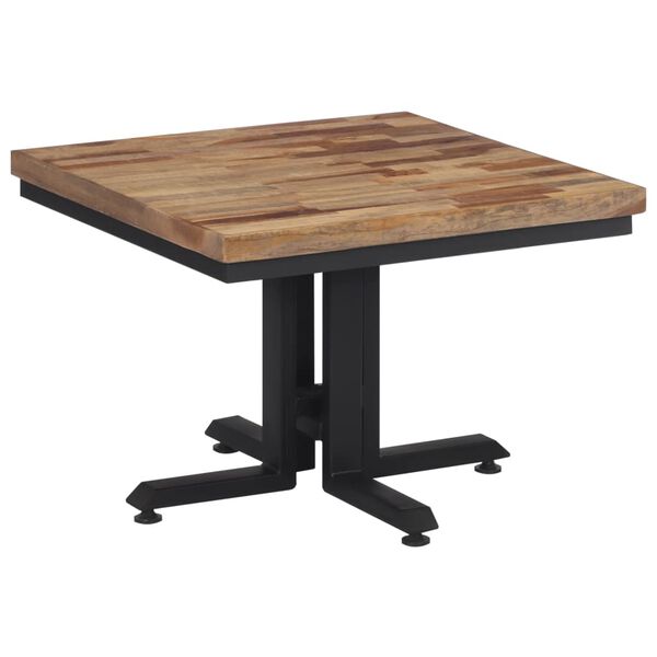 vidaXL Table basse 55x55x40 cm teck de r&eacute;cup&eacute;ration massif