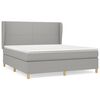 vidaXL Sommier &agrave; lattes de lit avec matelas Gris clair 180x200cm Tissu