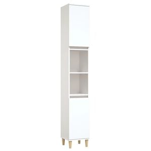 vidaXL Armoire de salle de bain blanc 30x30x190 cm bois d'ing&eacute;nierie