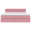vidaXL Lit de Rangement avec matelas avec stockage Rose 100 x 200 cm