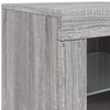 vidaXL Buffet avec lumi&egrave;res LED sonoma gris 283x37x67 cm