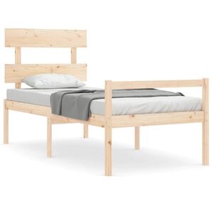 vidaXL Lit pour personne &acirc;g&eacute;e sans matelas bois massif