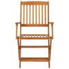 vidaXL Ensemble &agrave; manger de jardin pliable 3 pcs Bois d'acacia solide