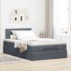 vidaXL Lit ottoman avec matelas gris fonc&eacute; 120x190 cm velours